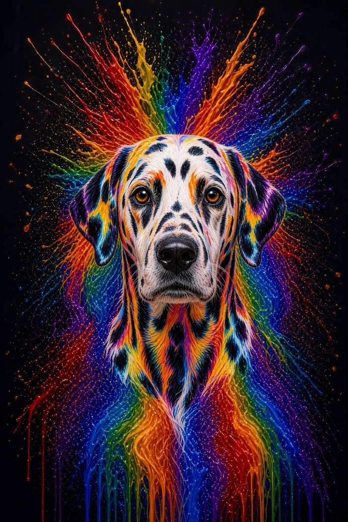 Dalmatian poster, Paint Splash Dogs