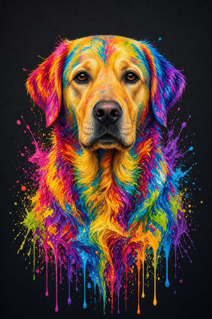 Labrador Retriever poster, Paint Splash Dogs