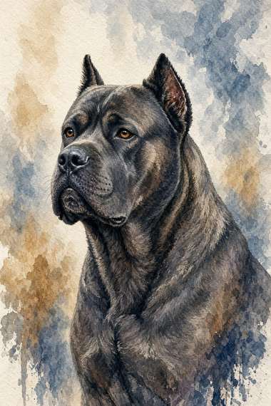 Cane Corso poster, Watercolor Dogs
