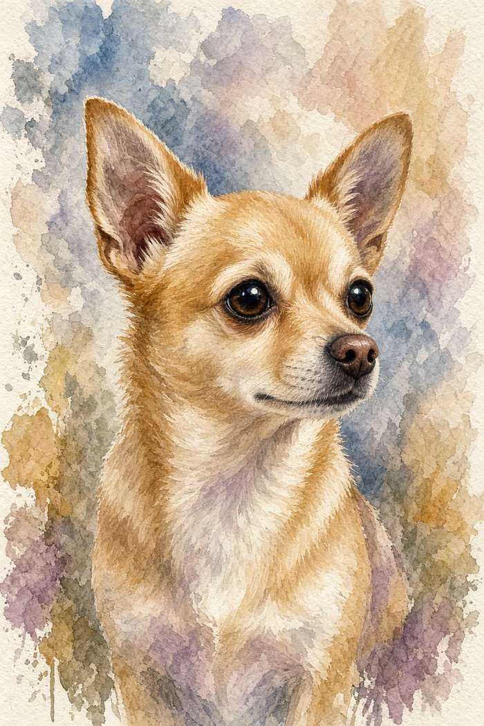 Chihuahua poster, Watercolor Dogs