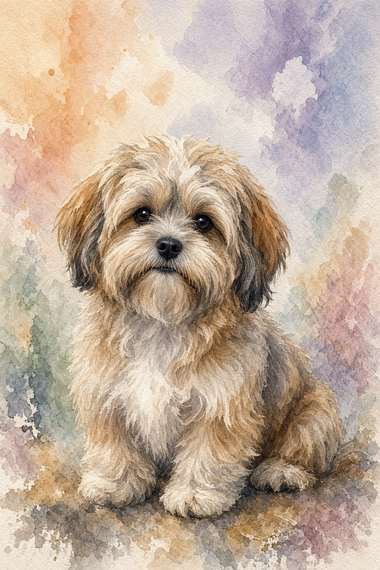 Havanese poster, Watercolor Dogs