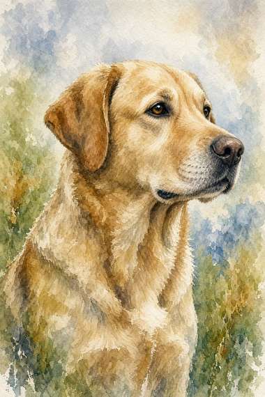 Labrador poster, Watercolor Dogs