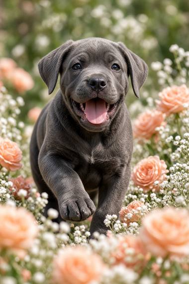 Cane Corso poster, Flower Puppies