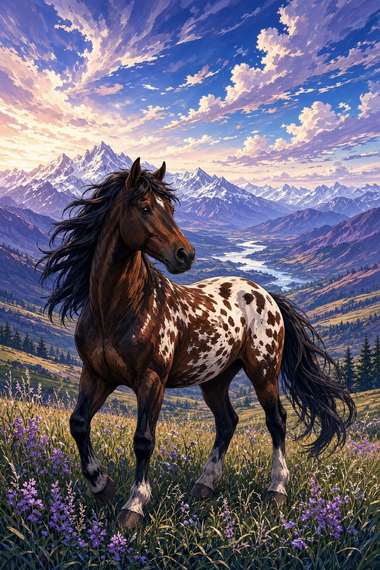 Appaloosa (Blanket) poster, Anime Horses