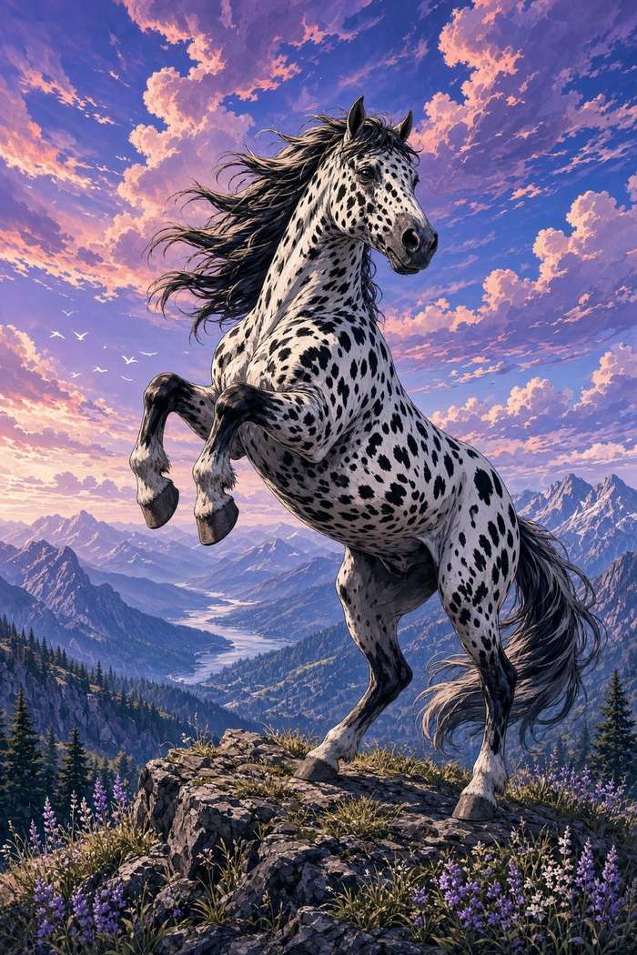 Appaloosa (Leopard) poster, Anime Horses