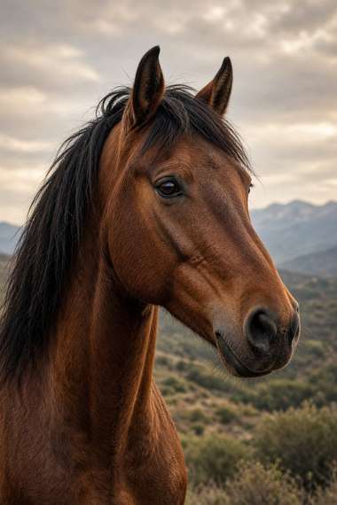 Andalusian (Bay) poster, Horse Portraits