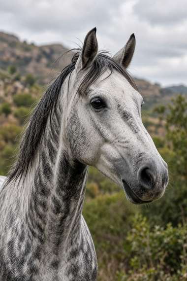 Andalusian (Gray) poster, Horse Portraits