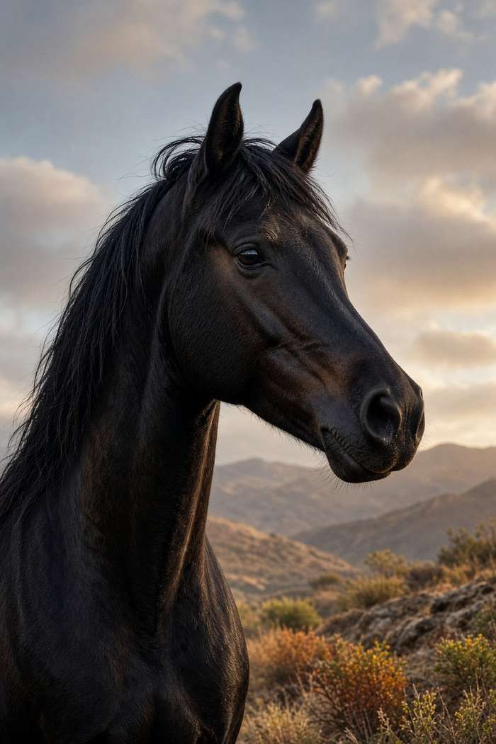 Arabian (Black) poster, Horse Portraits
