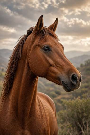 Arabian (Chestnut) poster, Horse Portraits