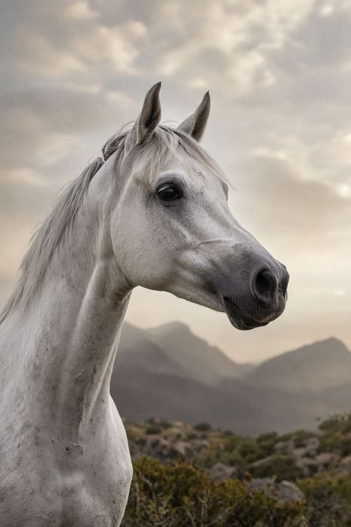 Arabian (Gray) poster, Horse Portraits