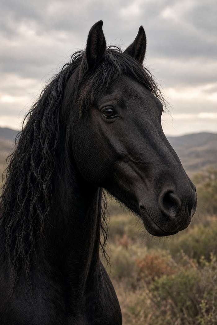 Friesian (Black) poster, Horse Portraits