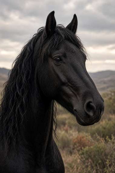 Friesian (Black) poster, Horse Portraits