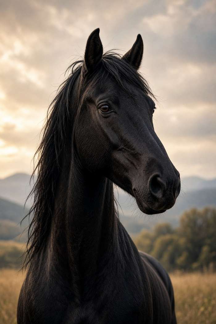 Morgan (Black) poster, Horse Portraits