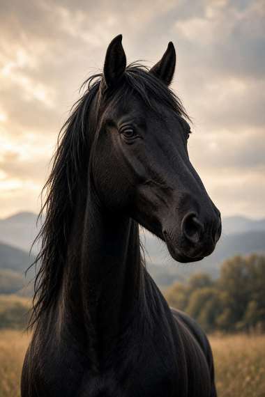Morgan (Black) poster, Horse Portraits
