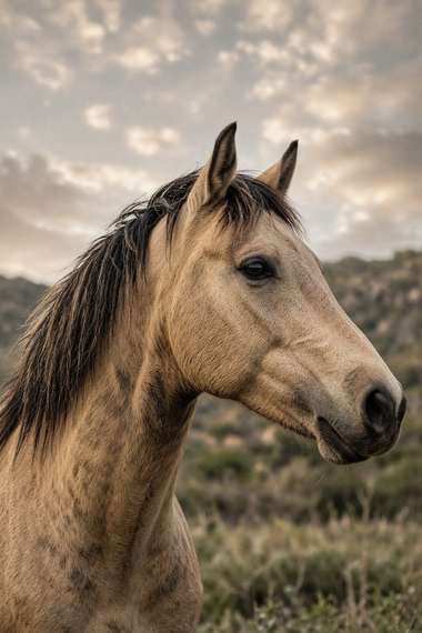 Mustang (Dun) poster, Horse Portraits