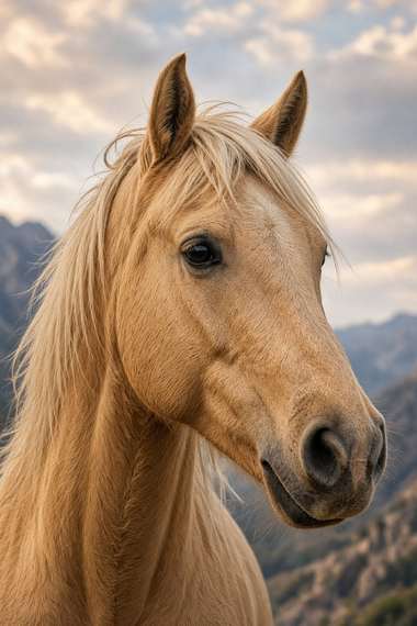 Mustang (Palomino) poster, Horse Portraits