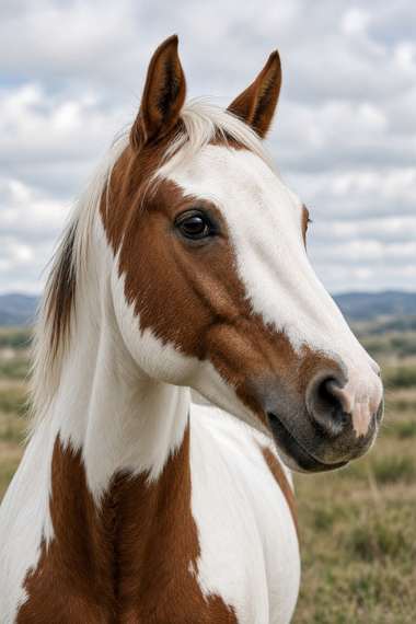 Paint Horse (Tobiano) poster, Horse Portraits