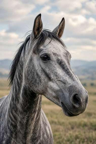 Quarter Horse (Gray) poster, Horse Portraits
