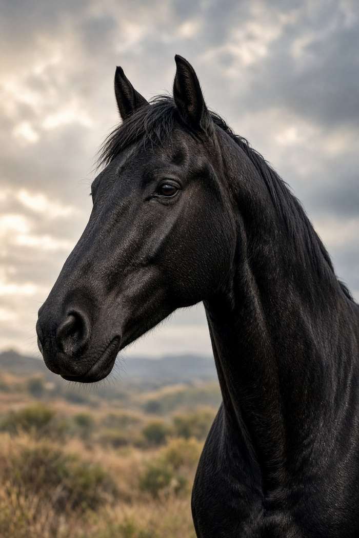 Thoroughbred (Black) poster, Horse Portraits