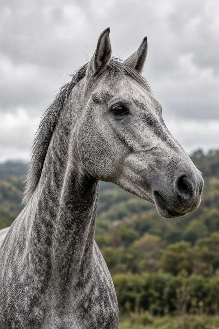 Thoroughbred (Gray) poster, Horse Portraits