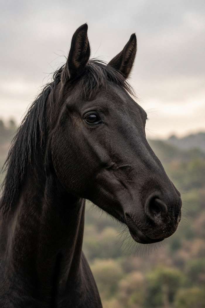 Walking Horse (Black) poster, Horse Portraits