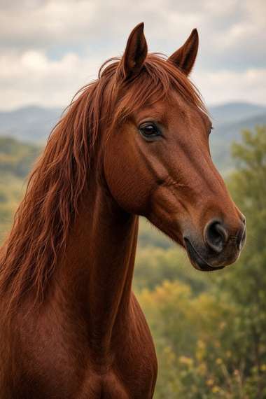 Walking Horse (Chestnut) poster, Horse Portraits