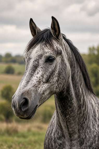 Walking Horse (Roan) poster, Horse Portraits