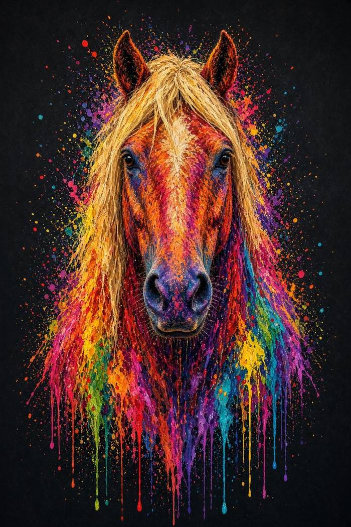 Belgian (Chestnut) poster, Painted Horses