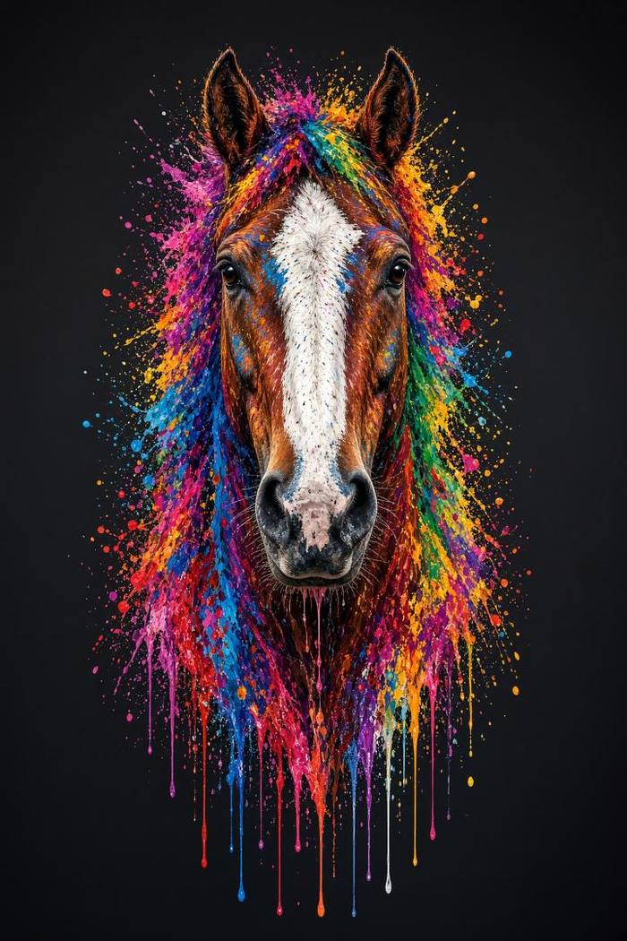 Clydesdale (Bay) poster, Painted Horses