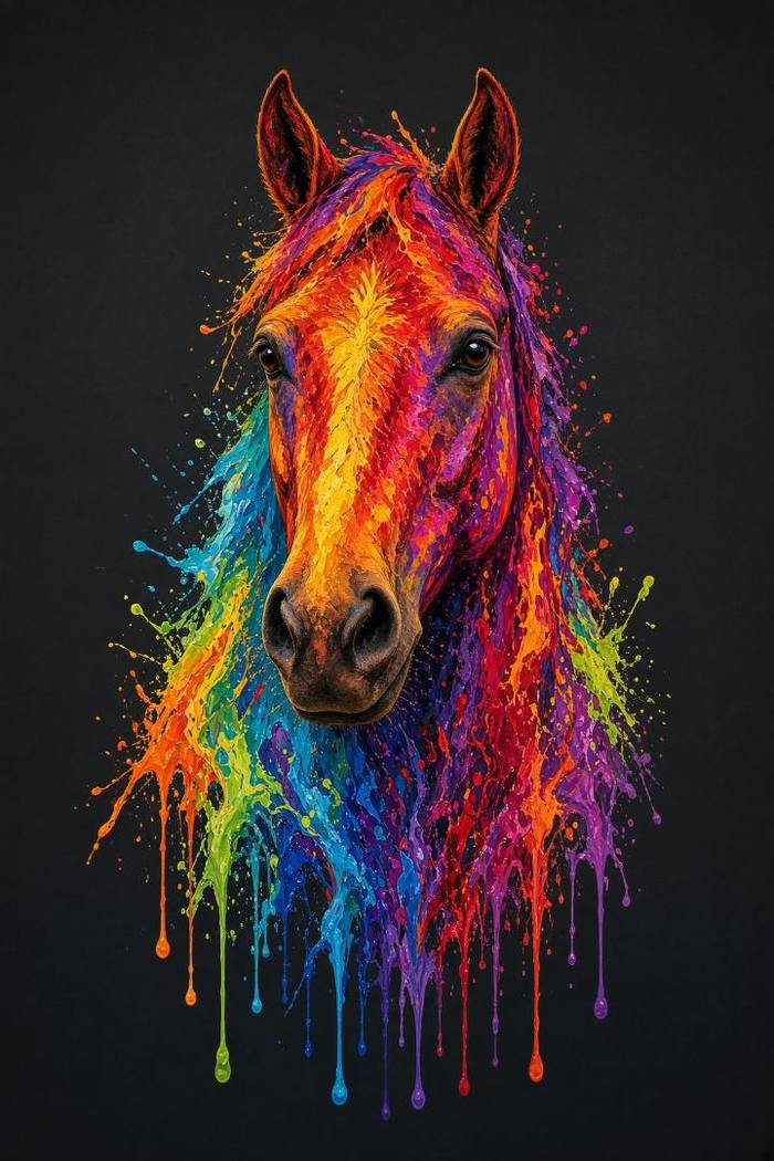 Morgan (Chestnut) poster, Painted Horses