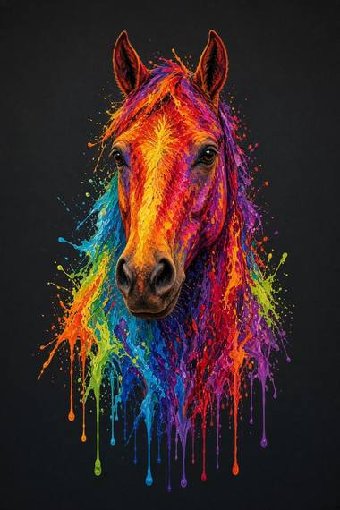 Morgan (Chestnut) poster, Painted Horses