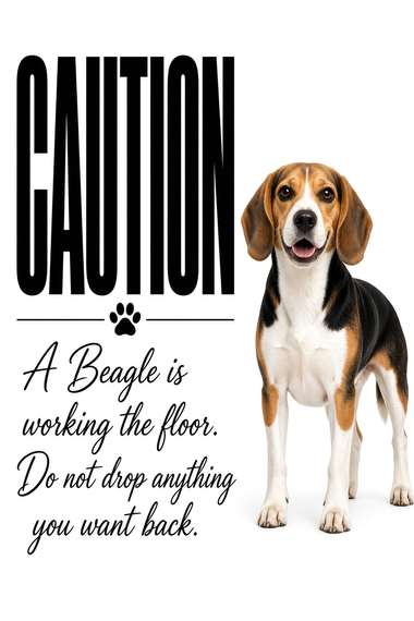 Beagle poster, Kitchen Dogs