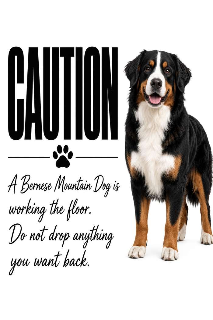 Bernese Mountain Dog poster, Kitchen Dogs