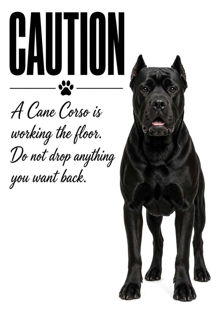 Cane Corso poster, Kitchen Dogs