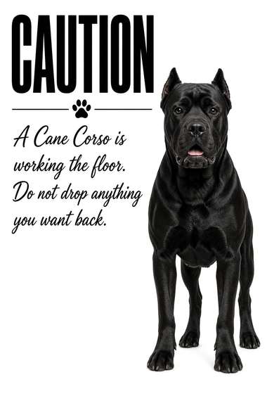 Cane Corso poster, Kitchen Dogs
