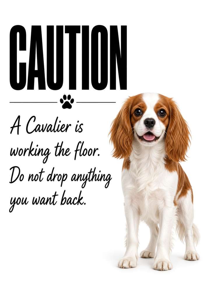 Cavalier King Charles poster, Kitchen Dogs