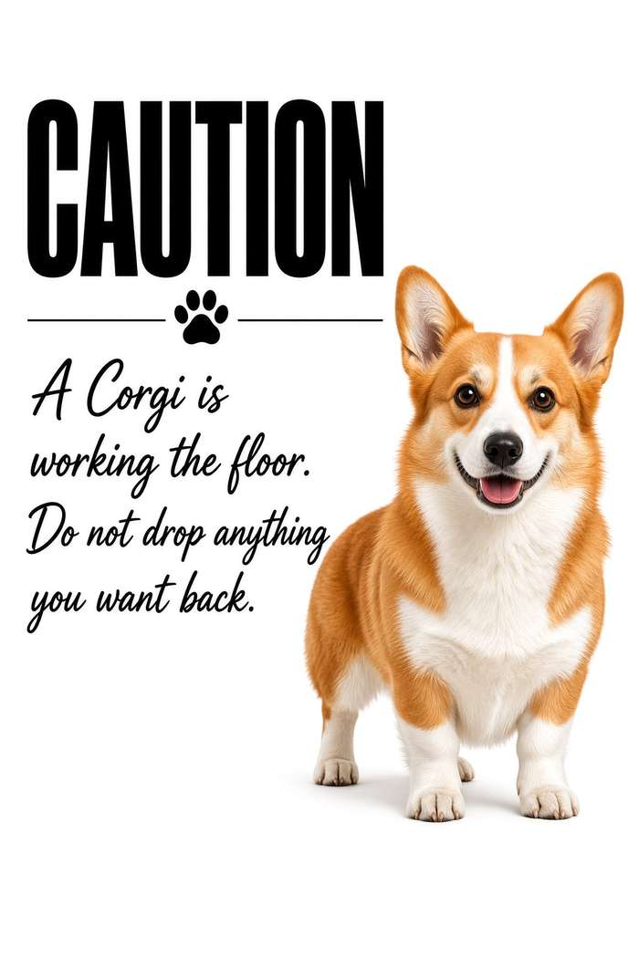 Corgi poster, Kitchen Dogs