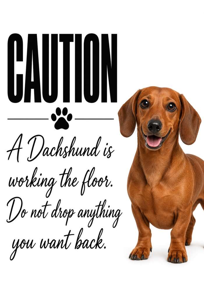 Dachshund poster, Kitchen Dogs