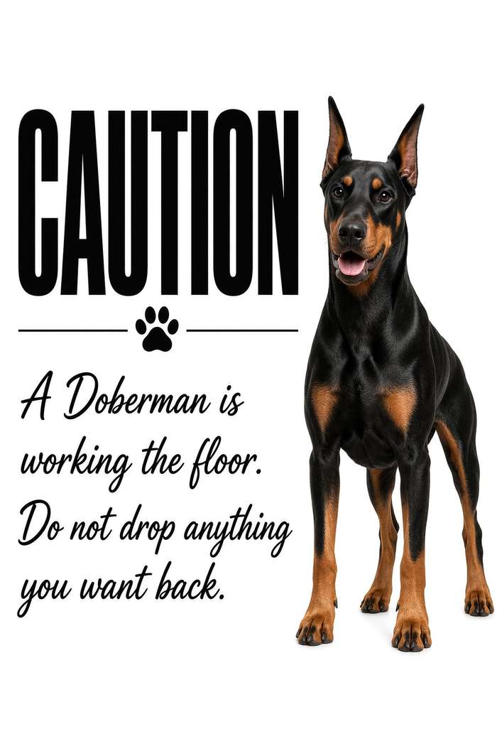 Doberman poster, Kitchen Dogs