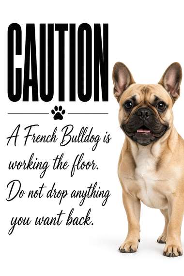 French Bulldog poster, Kitchen Dogs