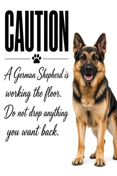 German Shepherd poster, Kitchen Dogs
