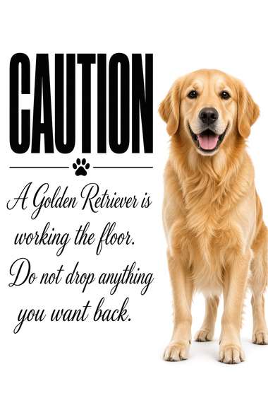 Golden Retriever poster, Kitchen Dogs