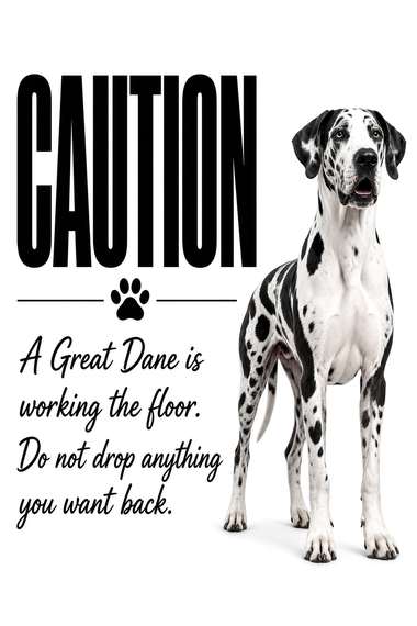 Great Dane poster, Kitchen Dogs