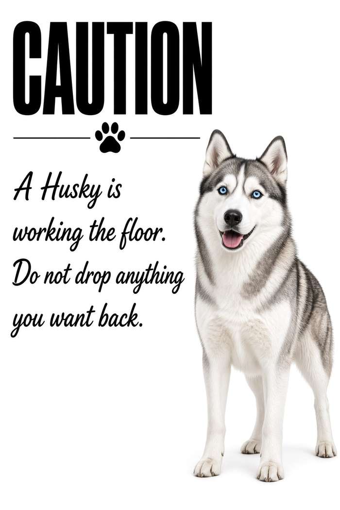 Siberian Husky poster, Kitchen Dogs