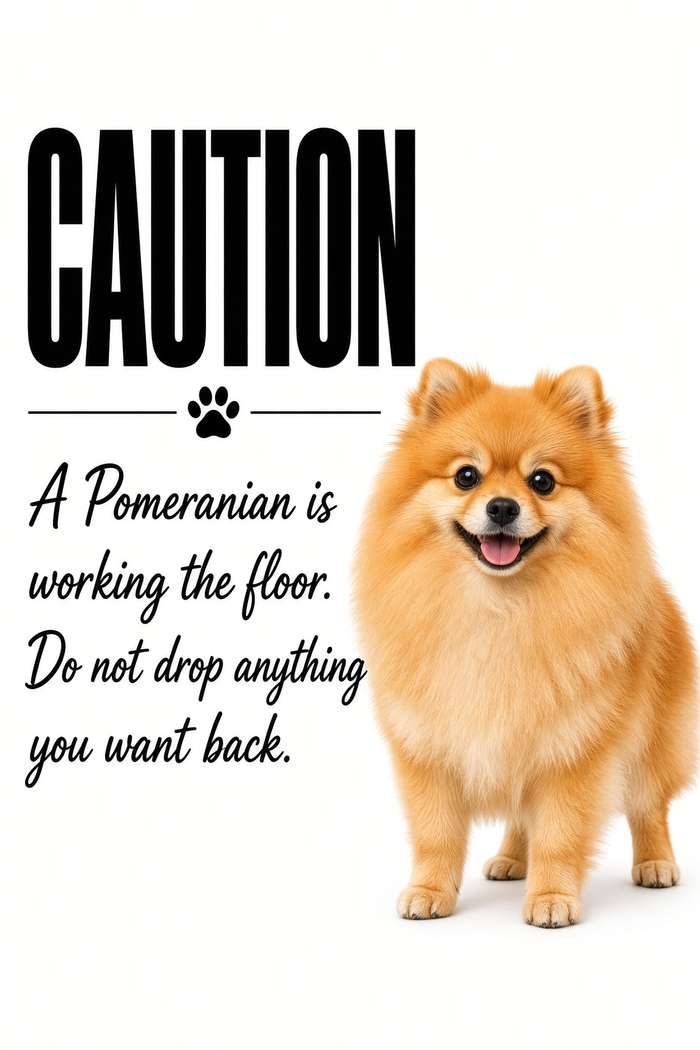 Pomeranian poster, Kitchen Dogs