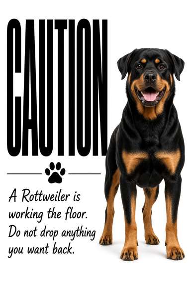 Rottweiler poster, Kitchen Dogs