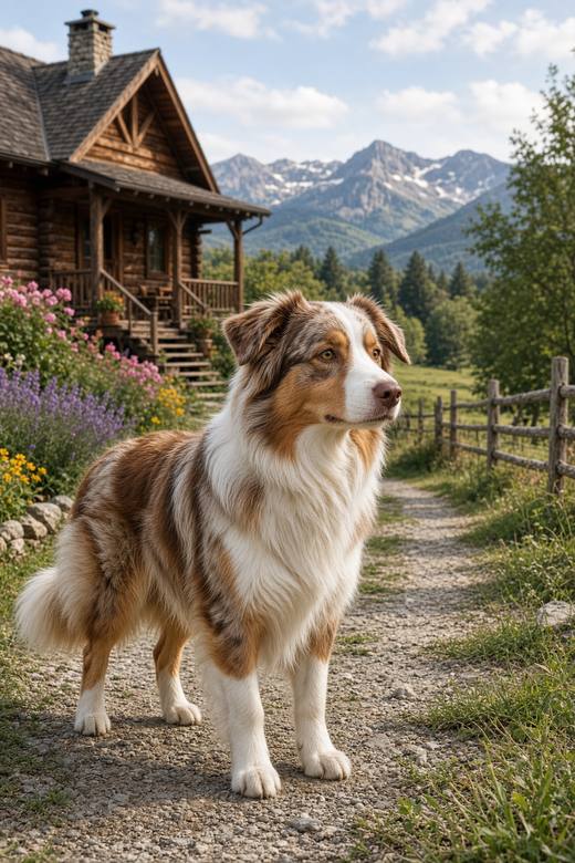 Australian Shepherd poster, Scenic Dogs