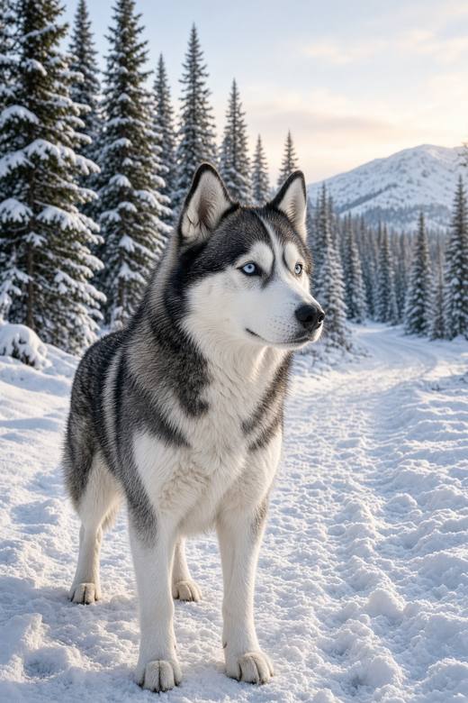 Siberian Husky poster, Scenic Dogs